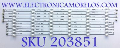 KIT DE LED'S PARA TV SAMSUNG / NUEVOS ORIGINAL  8 PZ / NUMERO DE PARTE BN96-50458A / BN96-50459A / V0T7-580MA-R0 / V0T7-580MB-R0 / GS-AL2 / PANEL CY-BT058HGCV1H / CY-BT058HGPV1H / MODELO UN58TU7000FXZA XC04
